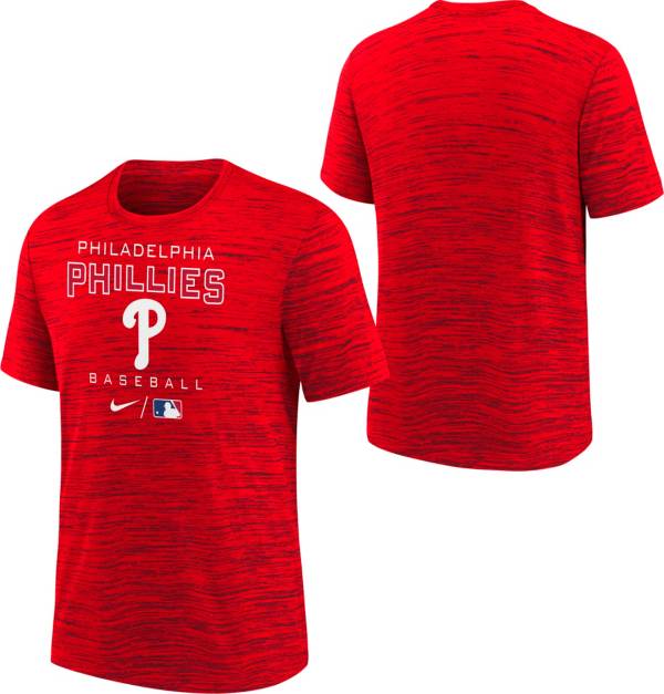 Nike Youth Boys' Philadelphia Phillies Red Authentic Collection Velocity T-Shirt