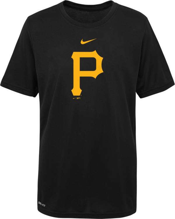 Nike Youth Boys' Pittsburgh Pirates Black Logo Legend T-Shirt