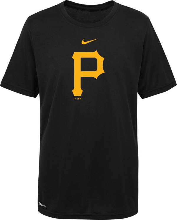 Nike Youth Boys' Pittsburgh Pirates Black Logo Legend T-Shirt