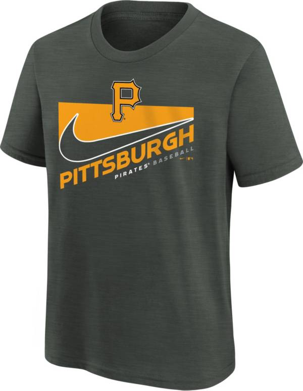 Nike Youth Boys' Pittsburgh Pirates Dark Gray Swoosh Town T-Shirt