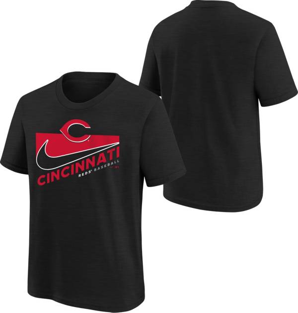 Nike Youth Boys' Cincinnati Reds Black Swoosh Town T-Shirt