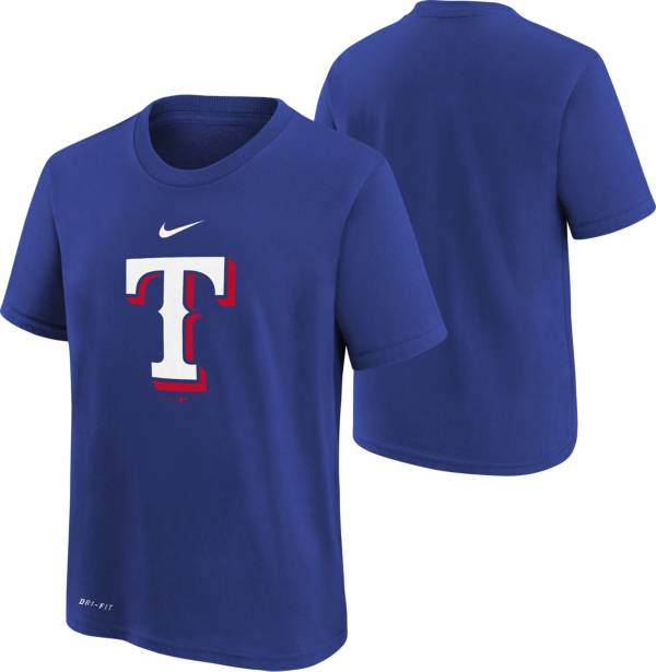 Nike Youth Boys' Texas Rangers Blue Logo Legend T-Shirt