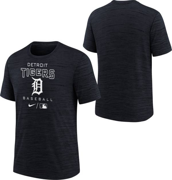 Nike Youth Boys' Detroit Tigers Blue Authentic Collection Velocity T-Shirt