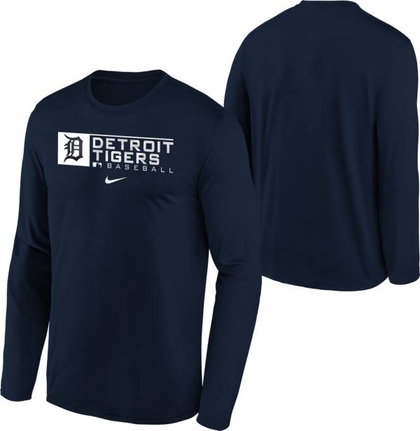 Nike Youth Boys' Detroit Tigers Blue Authentic Collection Dri-FIT Legend Long Sleeve T-Shirt product image