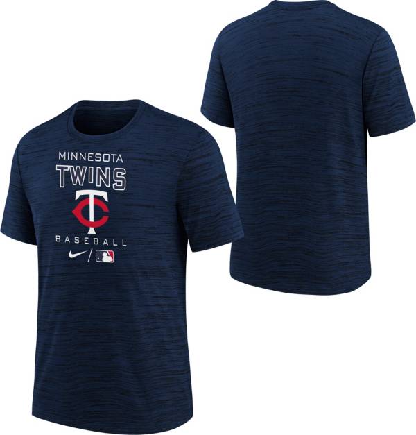 Nike Youth Boys' Minnesota Twins Navy Authentic Collection Velocity T-Shirt