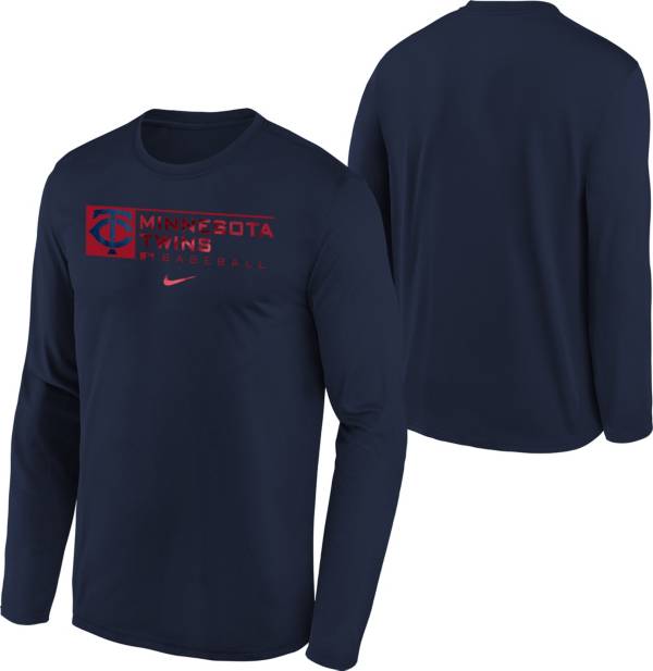 Nike Youth Boys' Minnesota Twins Navy Authentic Collection Dri-FIT Legend Long Sleeve T-Shirt product image