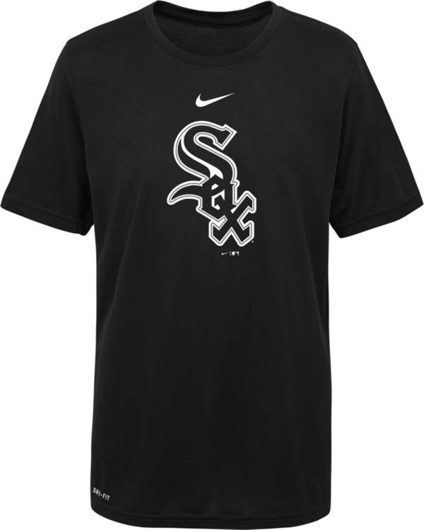 Nike Youth Boys' Chicago White Sox Black Logo Legend T-Shirt