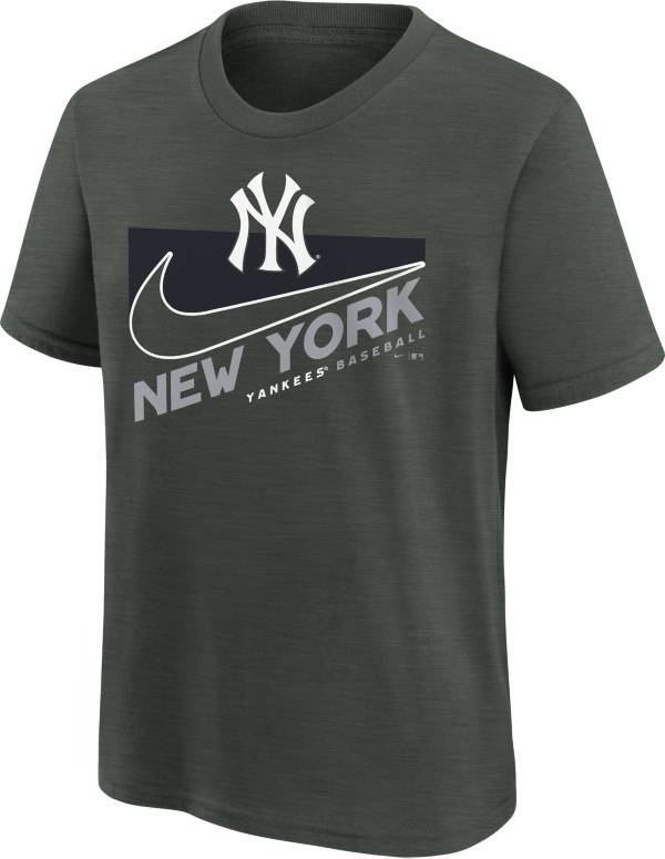 Nike Youth Boys' New York Yankees Dark Gray Swoosh Town T-Shirt