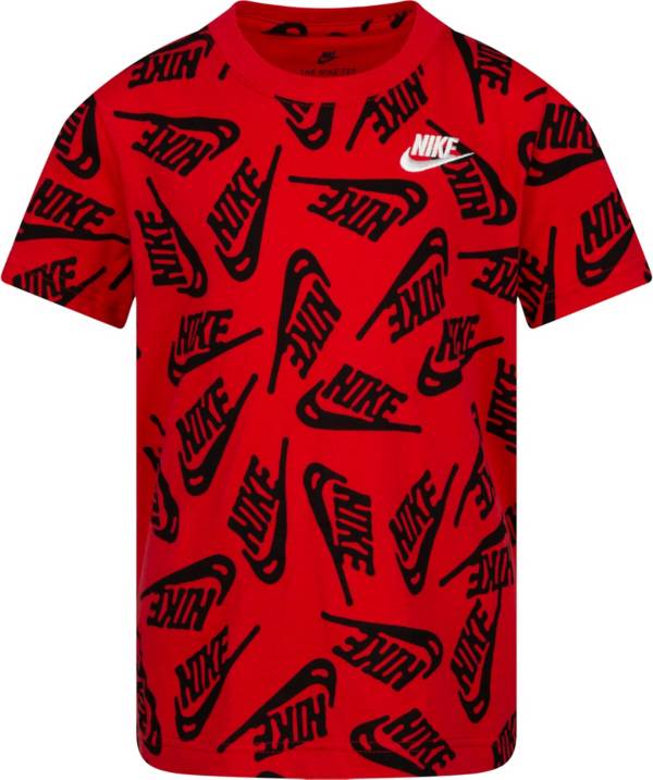 Nike Little Boys' Sportswear Allover Print Graphic T-Shirt