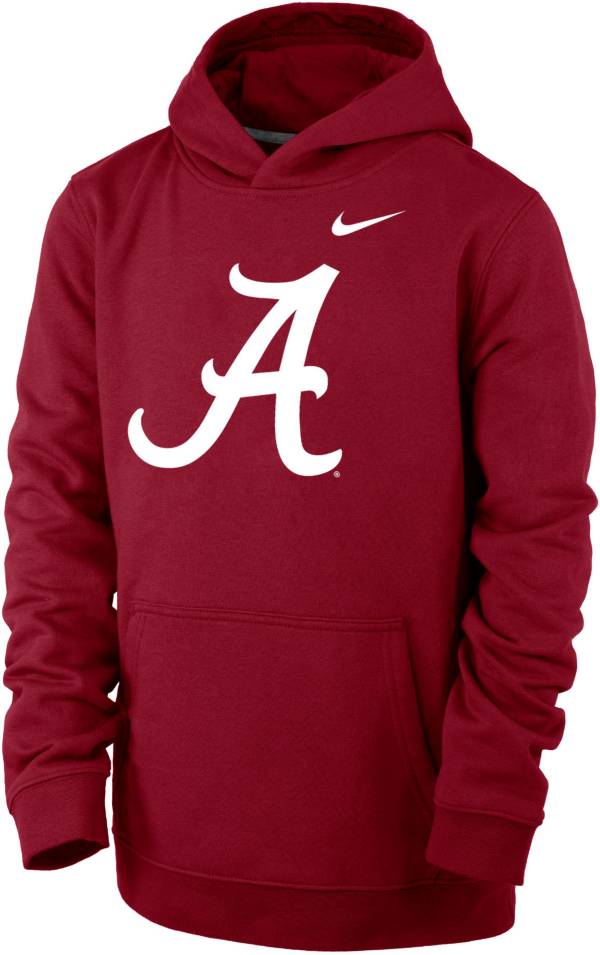 Nike Youth Alabama Crimson Tide Crimson Club Fleece Pullover Hoodie
