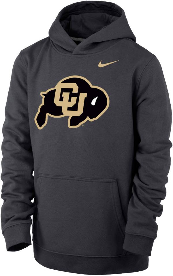 Nike Youth Colorado Buffaloes Grey Club Fleece Pullover Hoodie