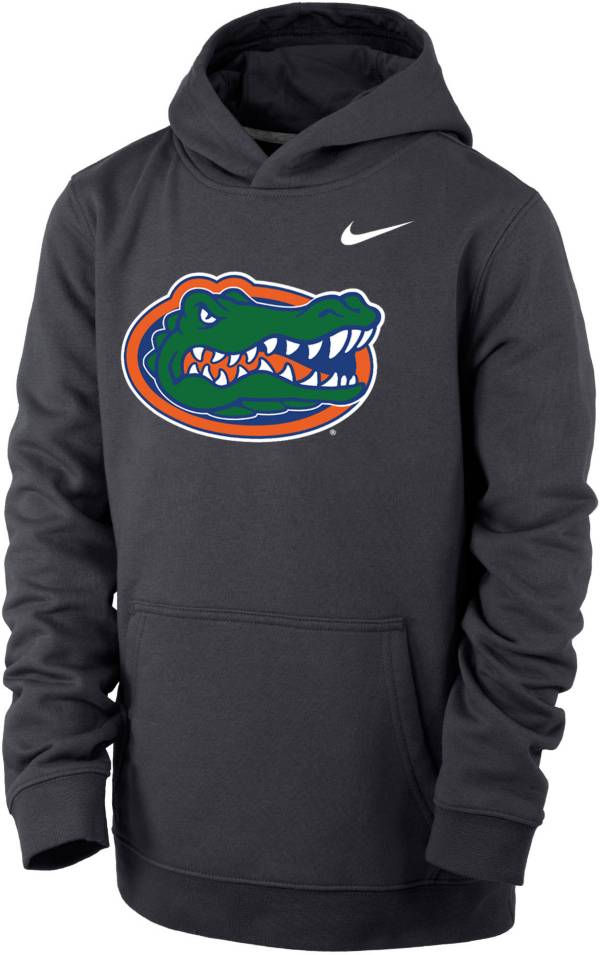 Nike Youth Florida Gators Grey Club Fleece Pullover Hoodie