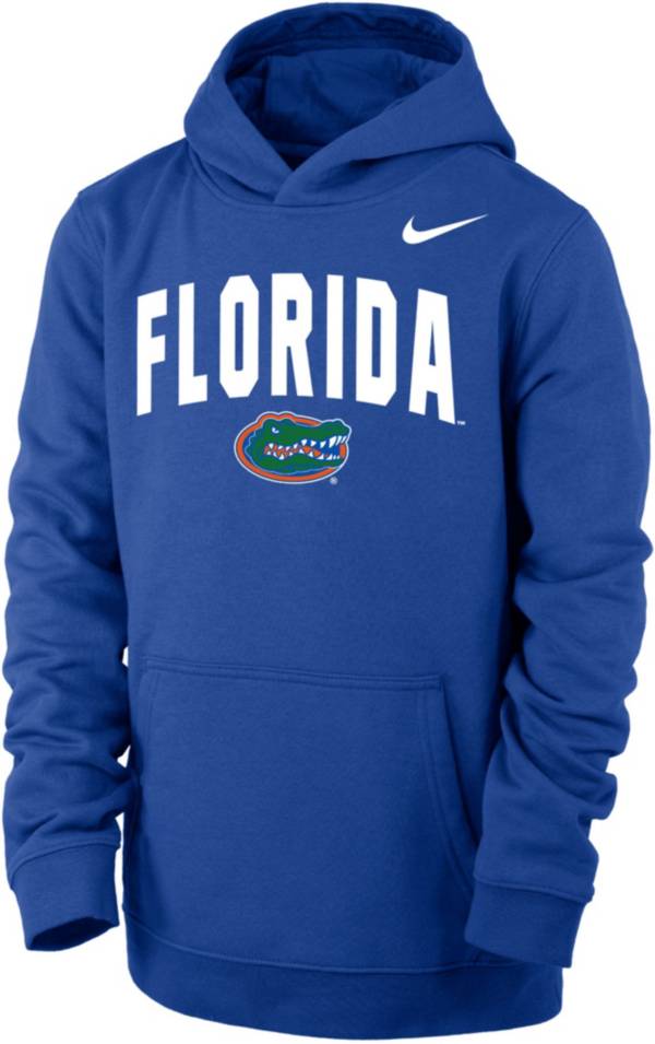 Nike Youth Florida Gators Blue Club Fleece Wordmark Pullover Hoodie