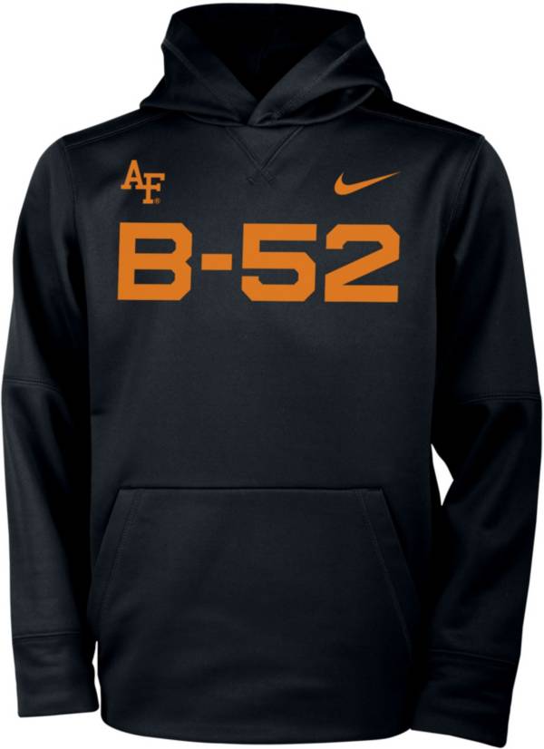 Nike Youth Air Force Falcons Rivalry B-52 Therma Fleece Black Hoodie