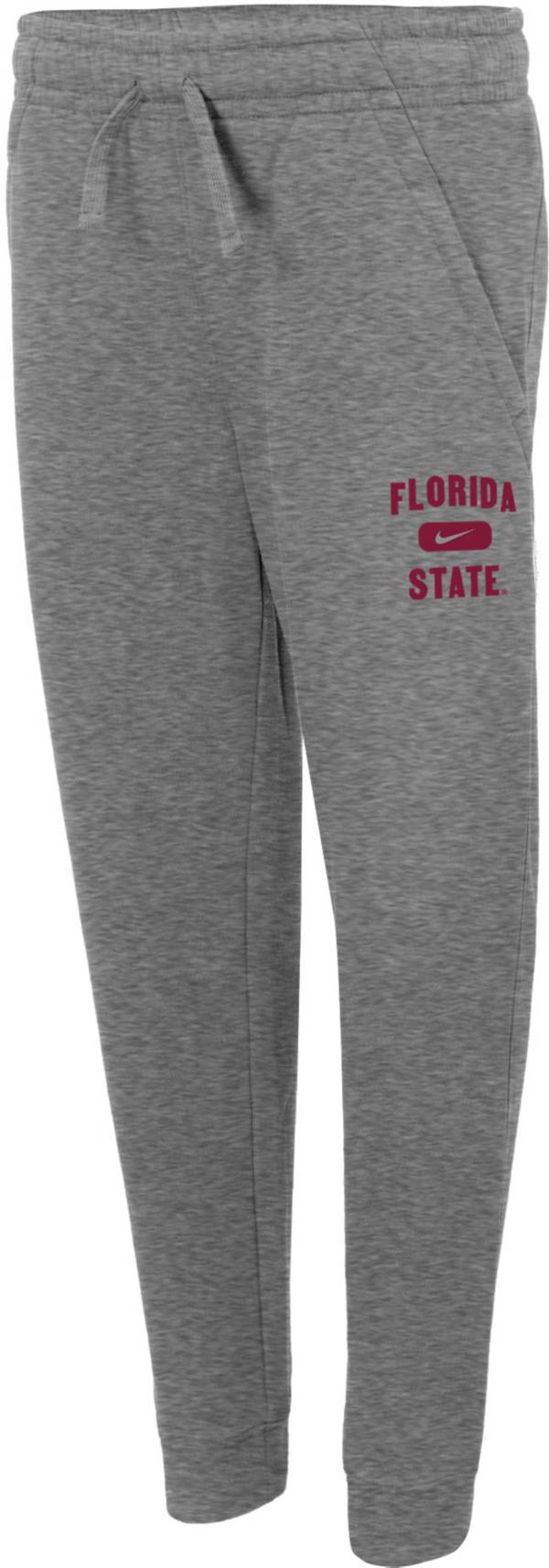 Nike Youth Florida State Seminoles Grey Club Fleece Jogger Pants