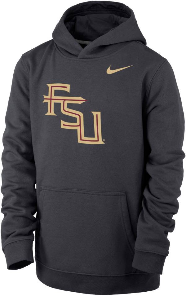 Nike Youth Florida State Seminoles Grey Club Fleece Pullover Hoodie