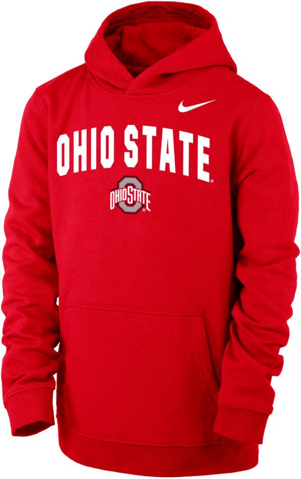 Nike Youth Ohio State Buckeyes Scarlet Club Fleece Pullover Hoodie