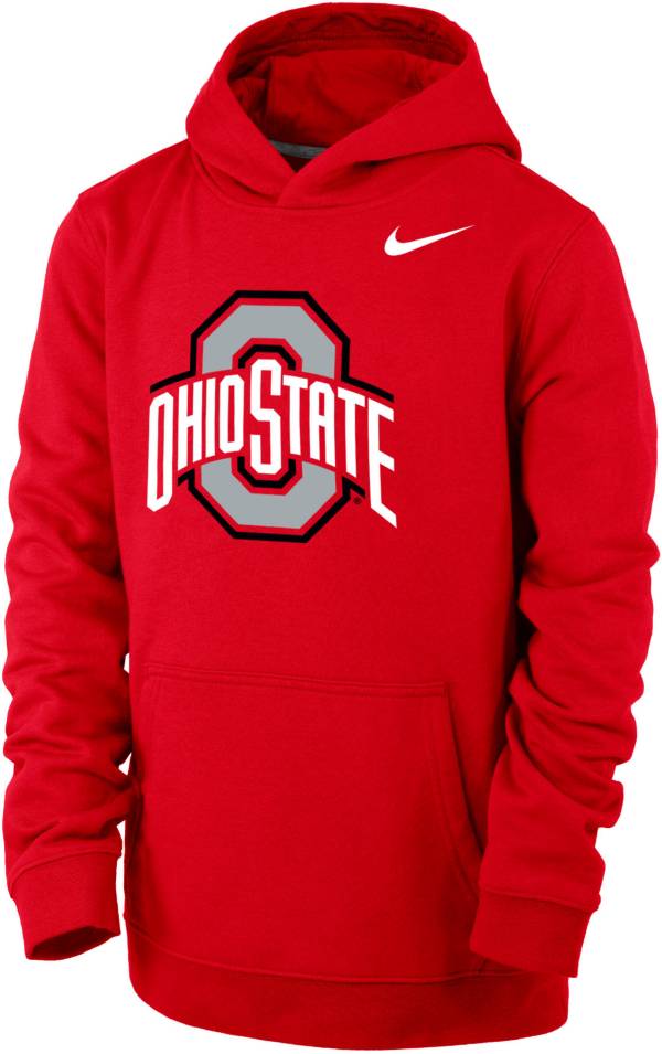 Nike Youth Ohio State Buckeyes Scarlet Club Fleece Pullover Hoodie