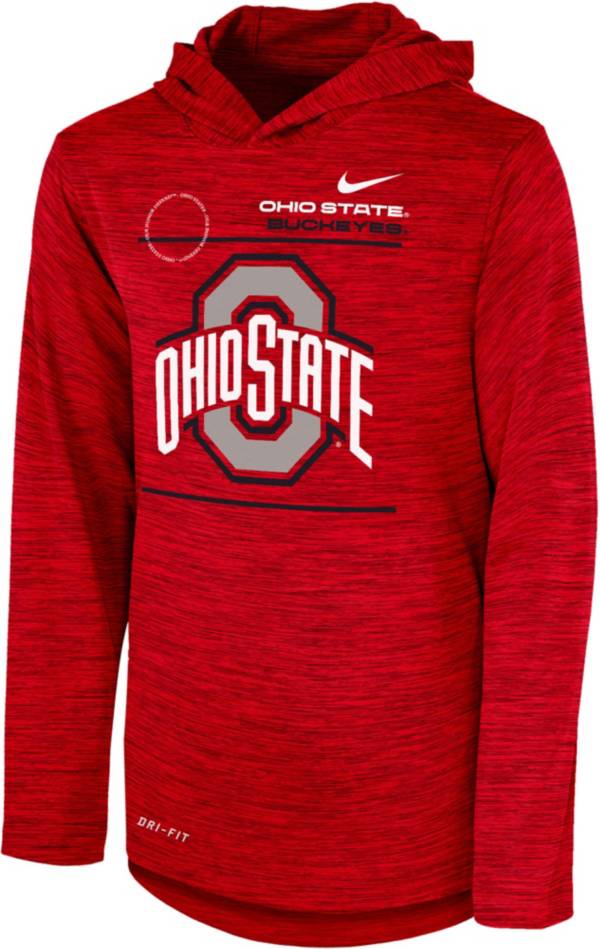 Nike Youth Ohio State Buckeyes Scarlet Velocity Hoodie