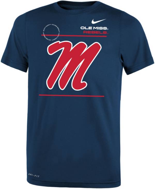 Nike Youth Ole Miss Rebels Blue Dri-FIT Legend T-Shirt