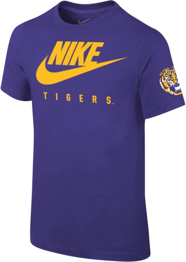 Nike Youth LSU Tigers Purple Cotton Futura T-Shirt