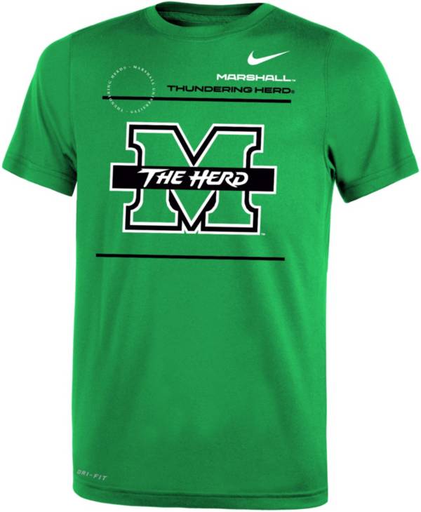 Nike Youth Marshall Thundering Herd Green Dri-FIT Legend T-Shirt