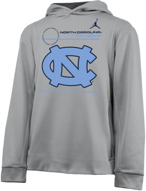 Nike Youth North Carolina Tar Heels Grey Therma Football Sideline Pullover Hoodie