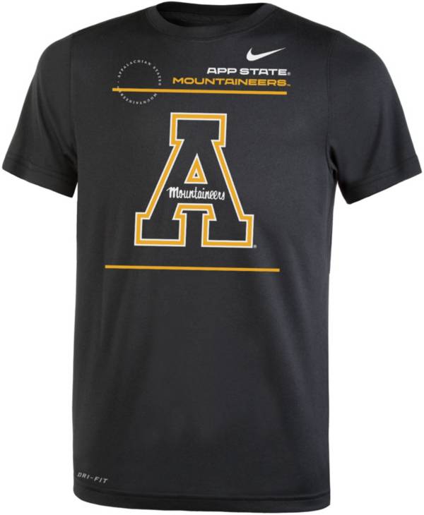 Nike Youth Appalachian State Mountaineers Dri-FIT Legend Black T-Shirt