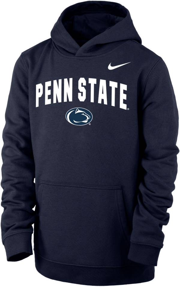 Nike Youth Penn State Nittany Lions Blue Club Fleece Pullover Hoodie ...