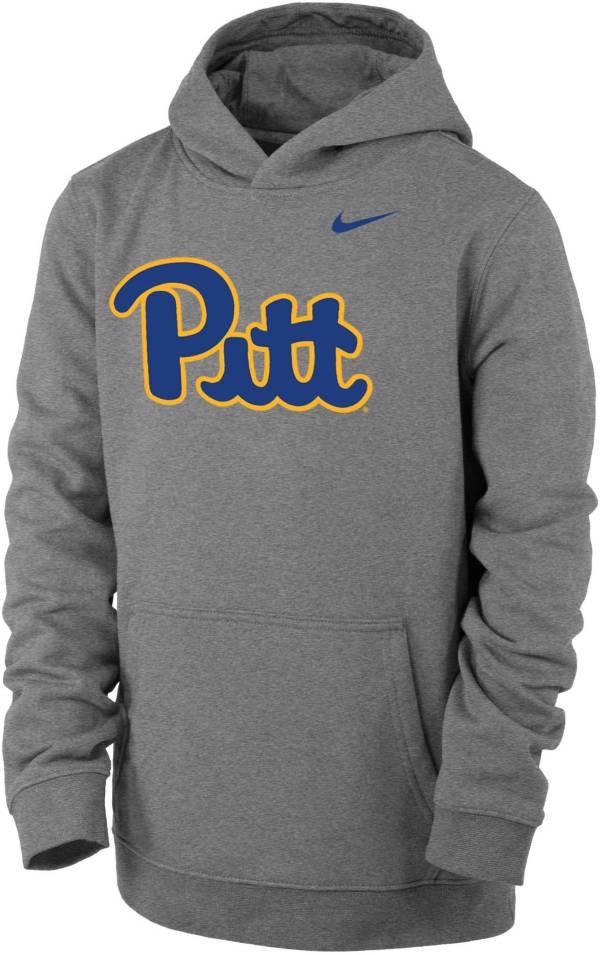 Nike Youth Pitt Panthers Grey Club Fleece Pullover Hoodie