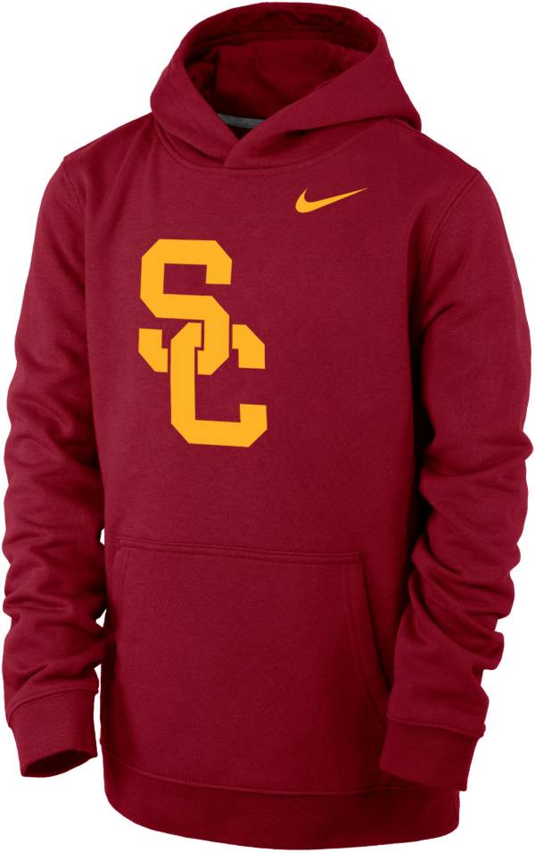 Nike Youth USC Trojans Crimson Club Fleece Pullover Hoodie