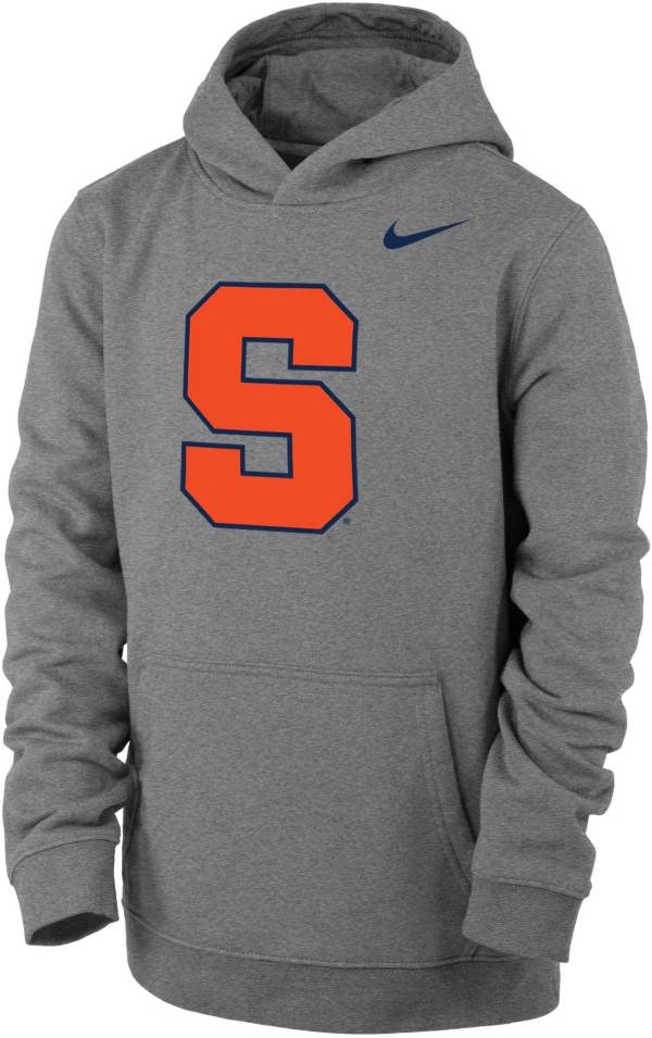 Nike Youth Syracuse Orange Grey Club Fleece Pullover Hoodie