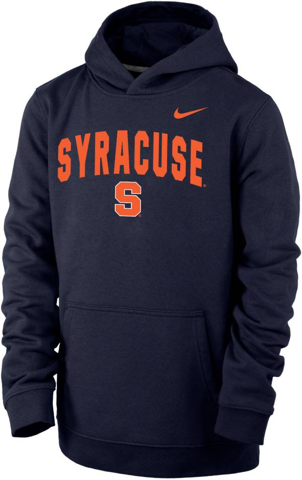 Nike Youth Syracuse Orange Blue Club Fleece Wordmark Pullover Hoodie