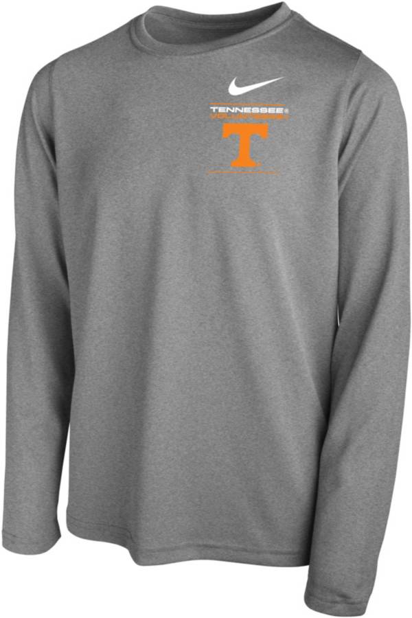 Nike Youth Tennessee Volunteers Grey Dri-FIT Legend Long Sleeve T-Shirt