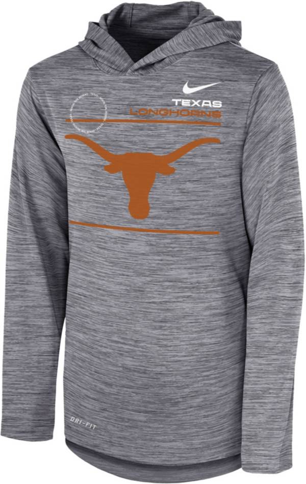 Nike Youth Texas Longhorns Grey Velocity Hoodie