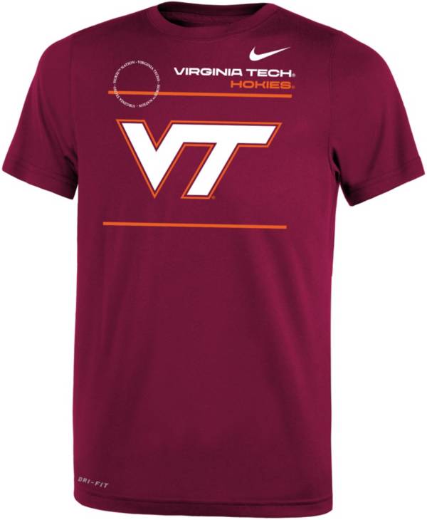 Nike Youth Virginia Tech Hokies Maroon Dri-FIT Legend T-Shirt