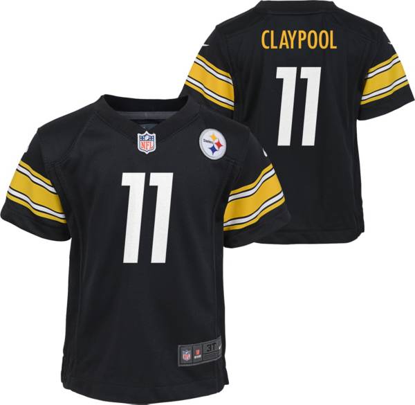 Nike Little Kid's Pittsburgh Steelers Chase Claypool #11 Black Game Jersey