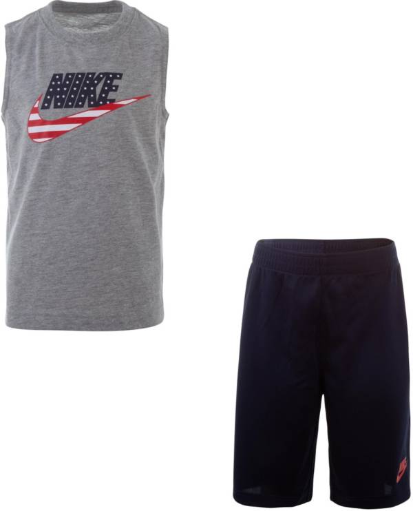 Nike Little Boys' Americana Muscle Tank Top and Shorts Set