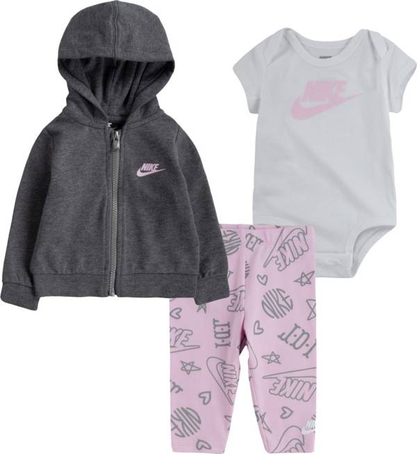 Nike Infant Girls' 3 Piece Bodysuit Set