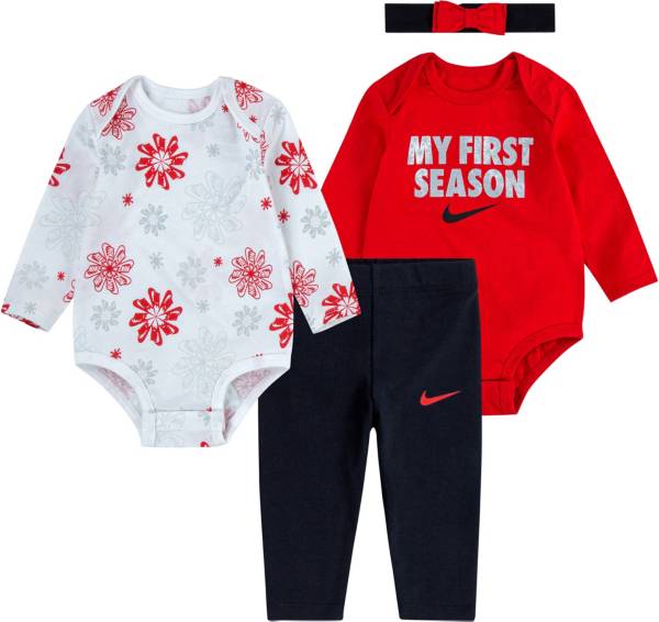 Nike Infant Girls' 4-Piece Onesie and Legging Set