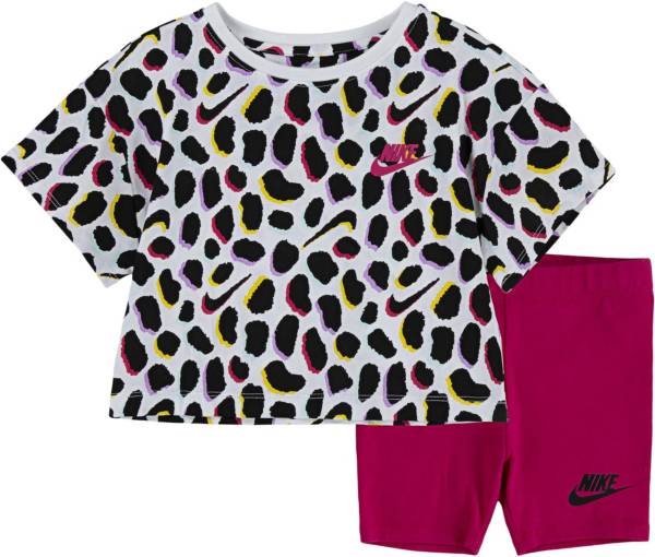 Nike Little Girl's BOP Boxy T-Shirt And Shorts Set