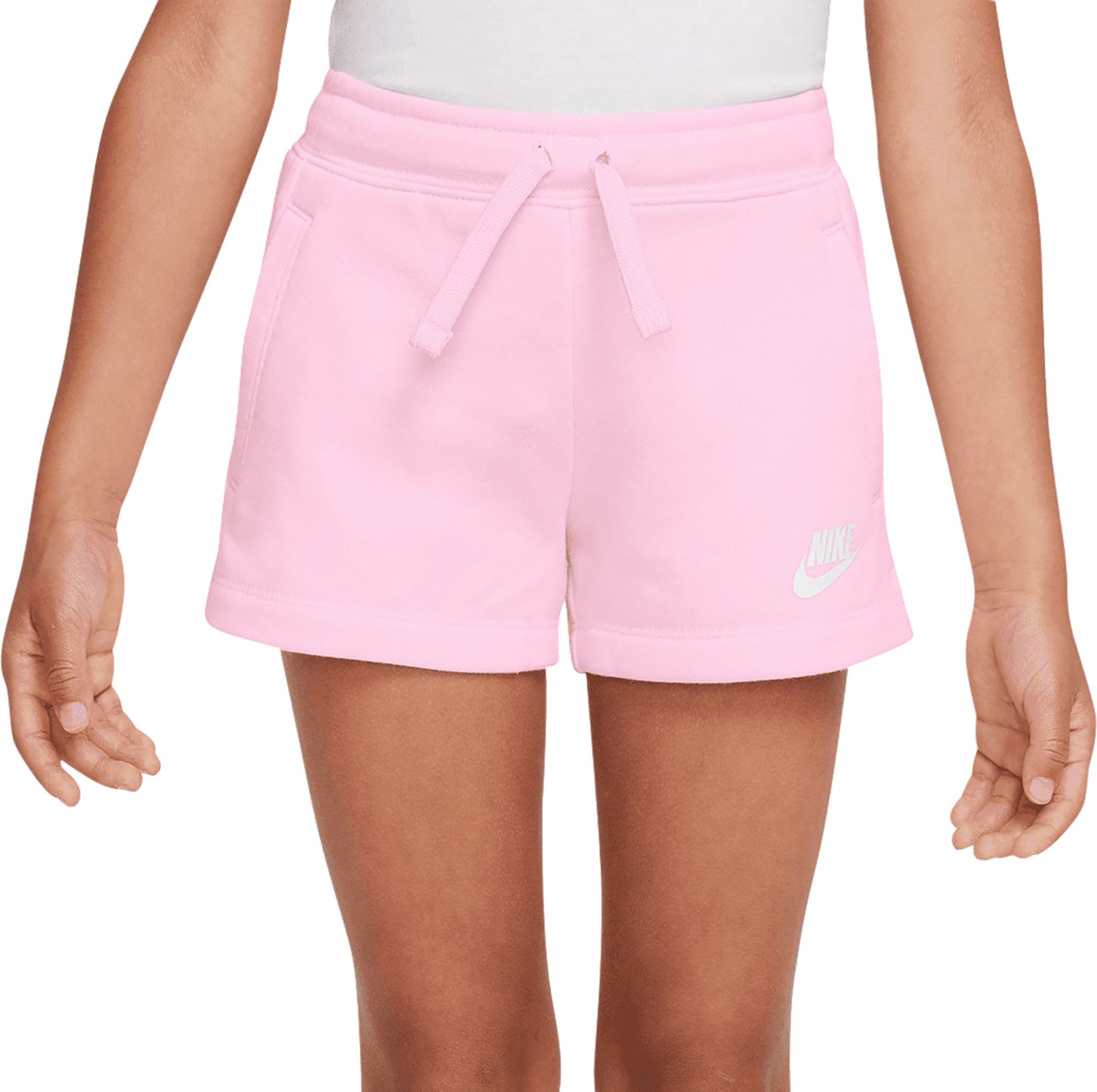 nike pink fleece shorts