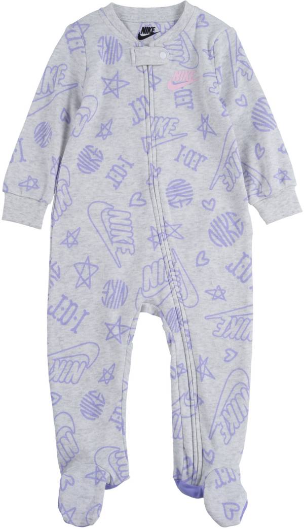 Nike Infant Girls' Cotton Footed Full-Zip Coveralls