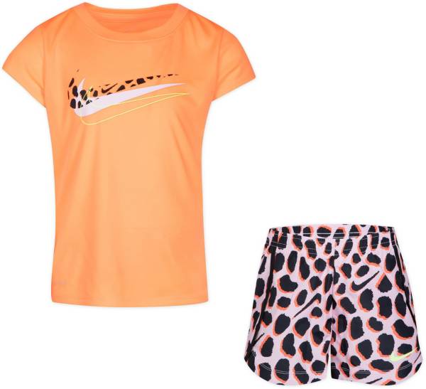 Nike Little Girls' DF Short Sleeve T-Shirt And Short Set