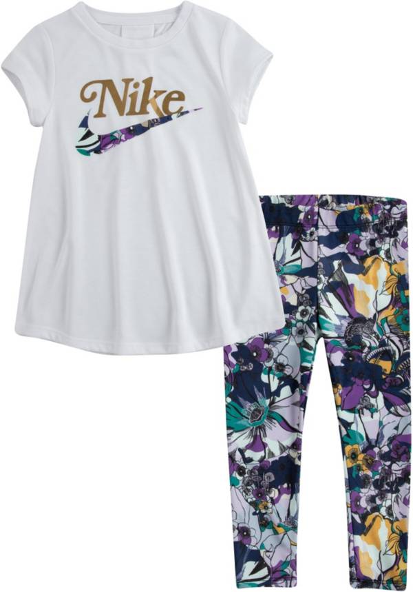 Nike Infant Girls' Studio Floral Tunic and Leggings Set