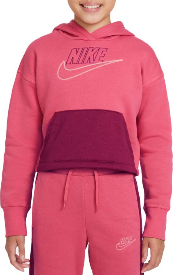 Nike Girls' Sportswear Club Fleece Icon Clash Hoodie