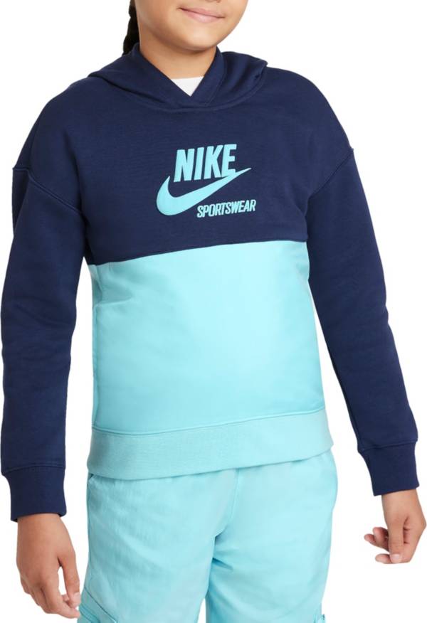 Nike Girls' Sportswear Heritage French Terry Fleece Hoodie