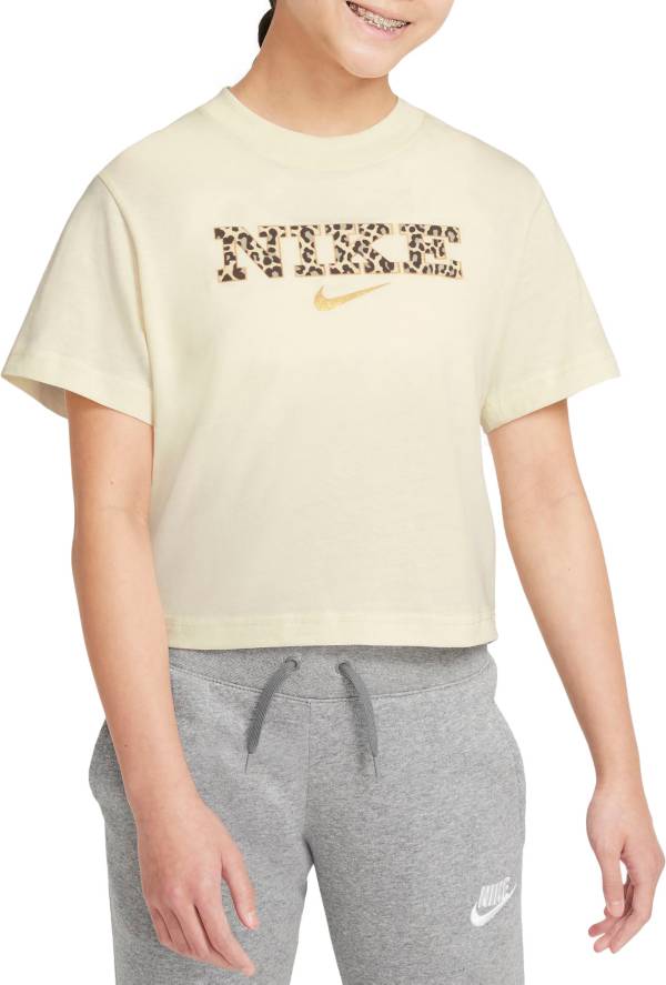 Nike Girls' Sportswear Leopard Boxy T-Shirt product image