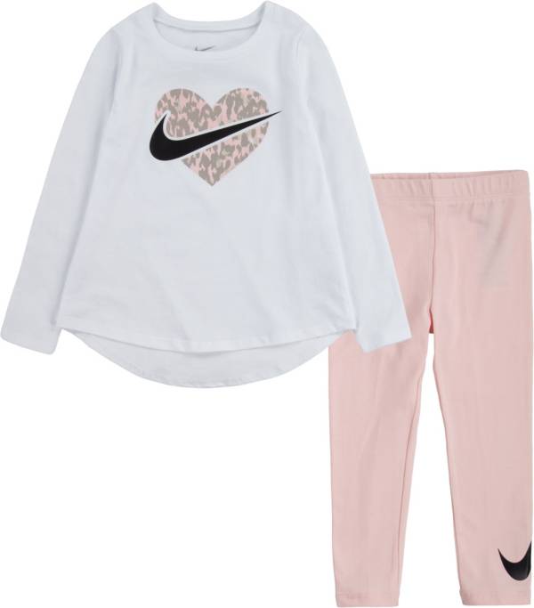 Nike Girls' Long Sleeve Leopard Top and Legging Set