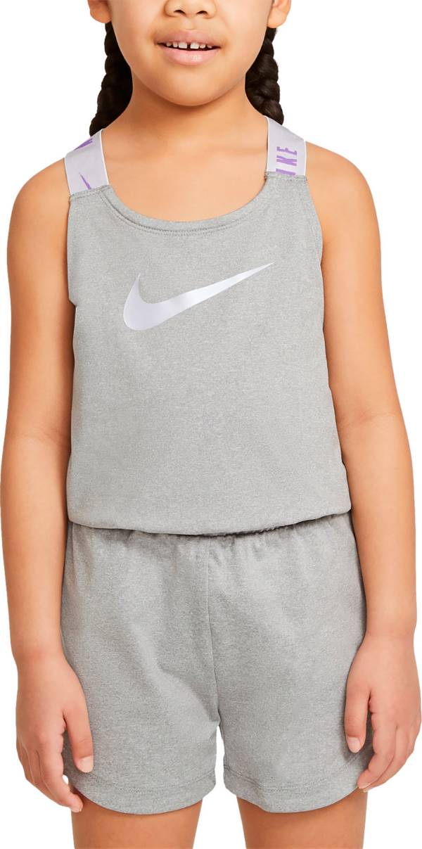 Nike Little Girls' Dri-FIT Metallic Swoosh Sports Romper